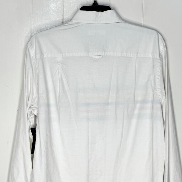 Club Room Mens Casual Button Down Shirt Size Small White Long Sleeve Collared - Picture 5 of 13